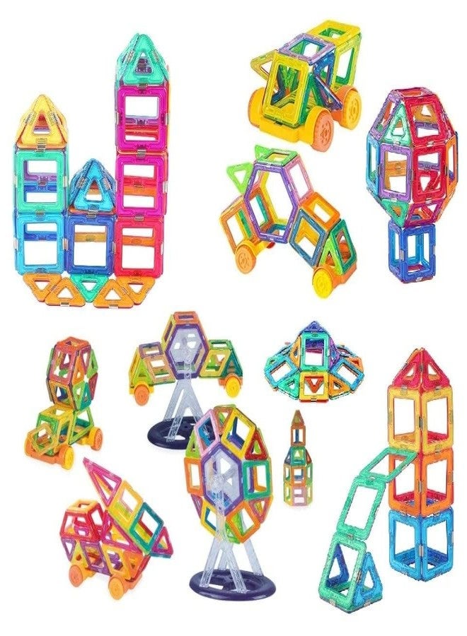 RAHU 86 Pcs Mag-Magic DIY Magnetic Designer Construction Set Model and Building Toy Plastic Blocks Educational Toys for Kids Mag - Magic Creativity Theme Brain Training 3D Stacking - Image 1